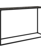 vidaXL Конзолна маса черна 120x35x75 cм закалено стъкло