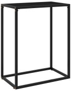 vidaXL Конзолна маса черна 60x35x75 cм закалено стъкло