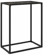 vidaXL Конзолна маса черна 60x35x75 cм закалено стъкло