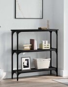 vidaXL Конзолна маса черна 75x225x75 см инженерно дърво