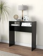 vidaXL Конзолна маса черна 78x30x80 см инженерно дърво