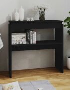 vidaXL Конзолна маса черна 80x30x80 см инженерно дърво