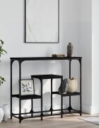 vidaXL Конзолна маса черна 895x28x76 см инженерно дърво