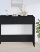 vidaXL Конзолна маса черна 90x36x75 см инженерно дърво