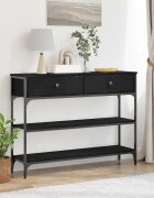 vidaXL Конзолна маса Черния дъб 100 x 25 x 75 см Инженерна дървесина