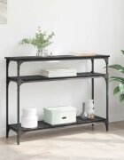 vidaXL Конзолна маса Черния дъб 100 x 29 x 75 см Инженерна дървесина