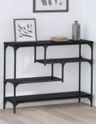 vidaXL Конзолна маса Черния дъб 100 x 30 x 75 см Инженерна дървесина
