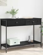 vidaXL Конзолна маса Черния дъб 100 x 345 x 75 см Инженерна дървесина