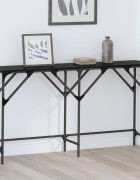 vidaXL Конзолна маса Черния дъб 140 x 29 x 75 см Инженерна дървесина