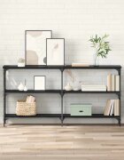 vidaXL Конзолна маса Черния дъб 150 x 29 x 75 см