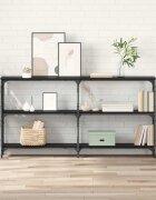 vidaXL Конзолна маса Черния дъб 156 x 28 x 805 см Инженерна дървесина
