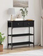 vidaXL Конзолна маса Черния дъб 72.5 x 25 x 75 см Инженерна дървесина