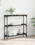 vidaXL Конзолна маса Черния дъб 75 x 225 x 75 см Инженерна дървесина