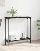 vidaXL Конзолна маса Черния дъб 75 x 225 x 75 см Инженерна дървесина