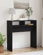 vidaXL Конзолна маса Черния дъб 78 x 30 x 80 см Инженерна дървесина