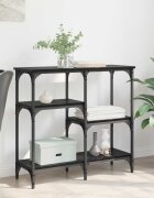 vidaXL Конзолна маса Черния дъб 80 x 29 x 75 см Инженерна дървесина