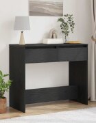vidaXL Конзолна маса черно и дъб 89x41x765 см инженерно дърво