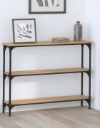 vidaXL Конзолна маса Дъб 100 x 225 x 75 см Инженерна дървесина