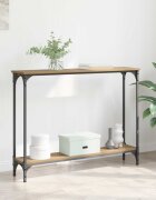 vidaXL Конзолна маса Дъб 100 x 225 x 75 см Инженерна дървесина