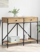 vidaXL Конзолна маса Дъб 100 x 39 x 785 см Инженерна дървесина