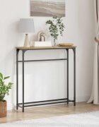 vidaXL Конзолна маса Дъб 75 x 195 x 75 см Инженерна дървесина