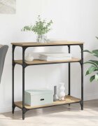 vidaXL Конзолна маса Дъб 75 x 29 x 75 см Инженерна дървесина