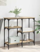 vidaXL Конзолна маса Дъб 80 x 29 x 75 см Инженерна дървесина