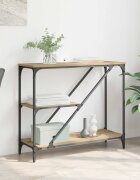 vidaXL Конзолна маса Дъб 885 x 30 x 75 см Инженерна дървесина