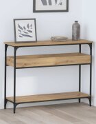vidaXL Конзолна маса дъб артизан 100 x 29 x 75 см Инженерна дървесина