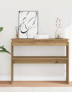 vidaXL Конзолна маса дъб артизан 102x30x80 см инженерно дърво