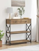 vidaXL Конзолна маса дъб артизан 75 x 28 x 75 см