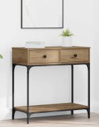 vidaXL Конзолна маса дъб артизан 75 x 345 x 75 см Инженерна дървесина