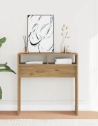 vidaXL Конзолна маса дъб артизан 78x30x80 см инженерно дърво