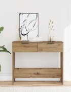 vidaXL Конзолна маса дъб артизан 90x36x75 см инженерно дърво
