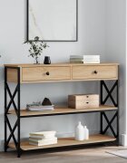 vidaXL Конзолна маса дъб сонома 100x28x75 см инженерно дърво