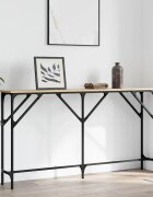 vidaXL Конзолна маса дъб сонома 140x23x75 см инженерно дърво