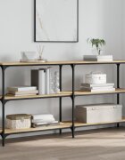 vidaXL Конзолна маса дъб сонома 150x29x75 см инженерно дърво