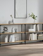 vidaXL Конзолна маса дъб сонома 200x29x75 см инженерно дърво