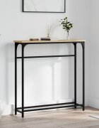 vidaXL Конзолна маса дъб сонома 75x195x75 см инженерно дърво