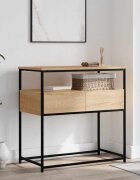 vidaXL Конзолна маса дъб сонома 75x40x75 см инженерно дърво