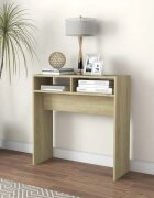 vidaXL Конзолна маса дъб сонома 78x30x80 см инженерно дърво