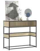 vidaXL Конзолна маса дъб сонома 90x35x80 см инженерно дърво