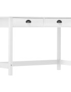 vidaXL Конзолна маса Hill с 2 чекмеджета 110x45x74 см бор масив