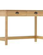 vidaXL Конзолна маса Hill с 2 чекмеджета 110x45x74 см бор масив