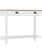 vidaXL Конзолна маса Hill с 2 чекмеджета 110x45x74 см бор масив
