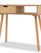 vidaXL Конзолна маса иглолистна дървесина масив 80x30x72 cм кафява