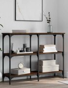 vidaXL Конзолна маса кафяв дъб 100x29x75 см инженерно дърво