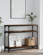 vidaXL Конзолна маса кафяв дъб 100x29x75 см инженерно дърво