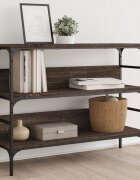 vidaXL Конзолна маса кафяв дъб 100x32x75 см инженерно дърво