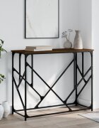 vidaXL Конзолна маса кафяв дъб 100x40x80 см инженерно дърво